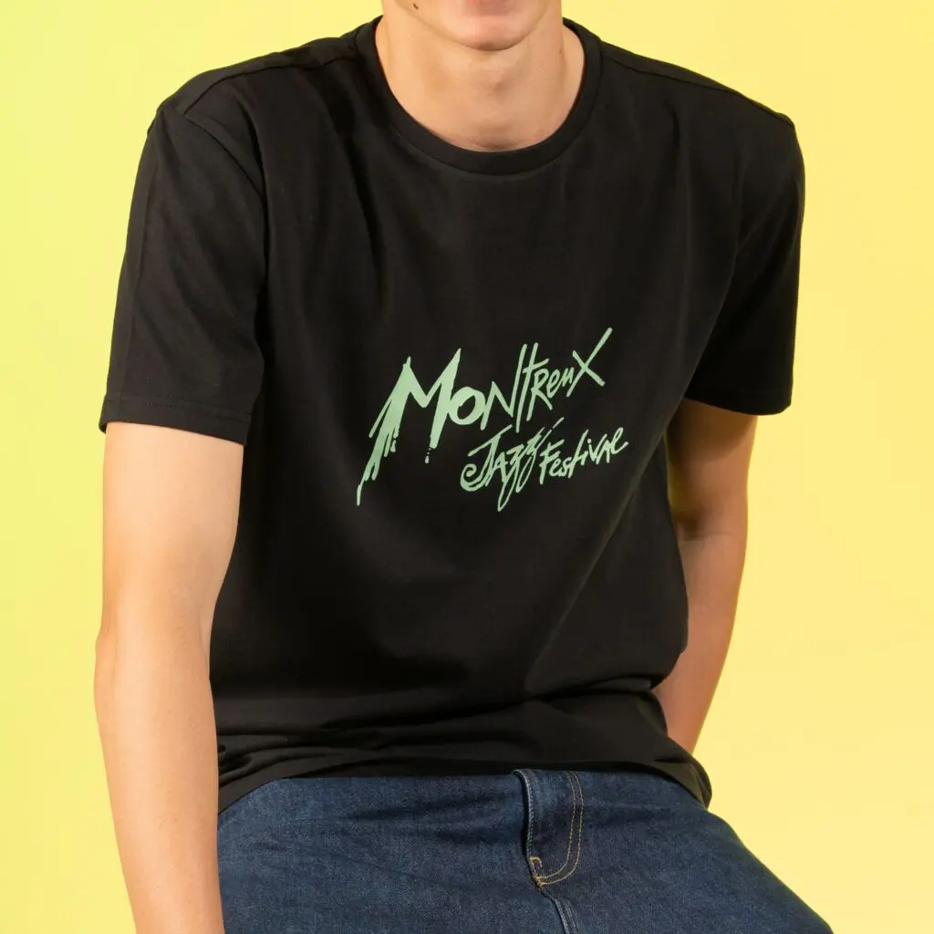 T-Shirt Montreux Jazz Festival, Noir-Menthe