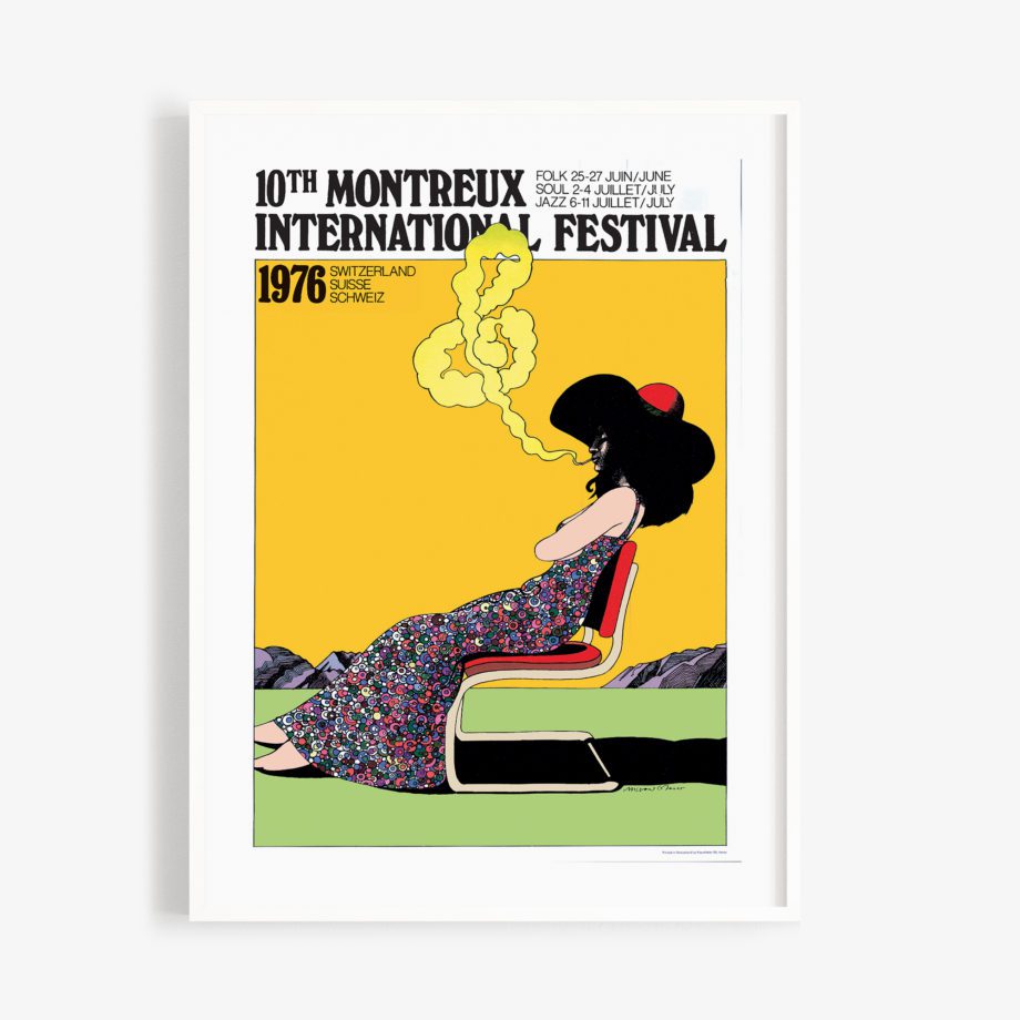 Poster Milton Glaser, 1977 Montreux Jazz Festival 70x100cm Yellow