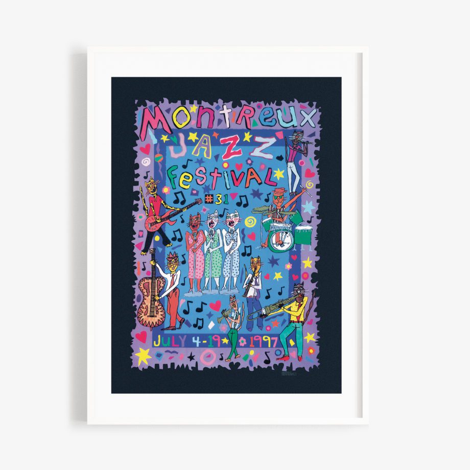 Poster James Rizzi, 1997 Montreux Jazz Festival  30x40cm