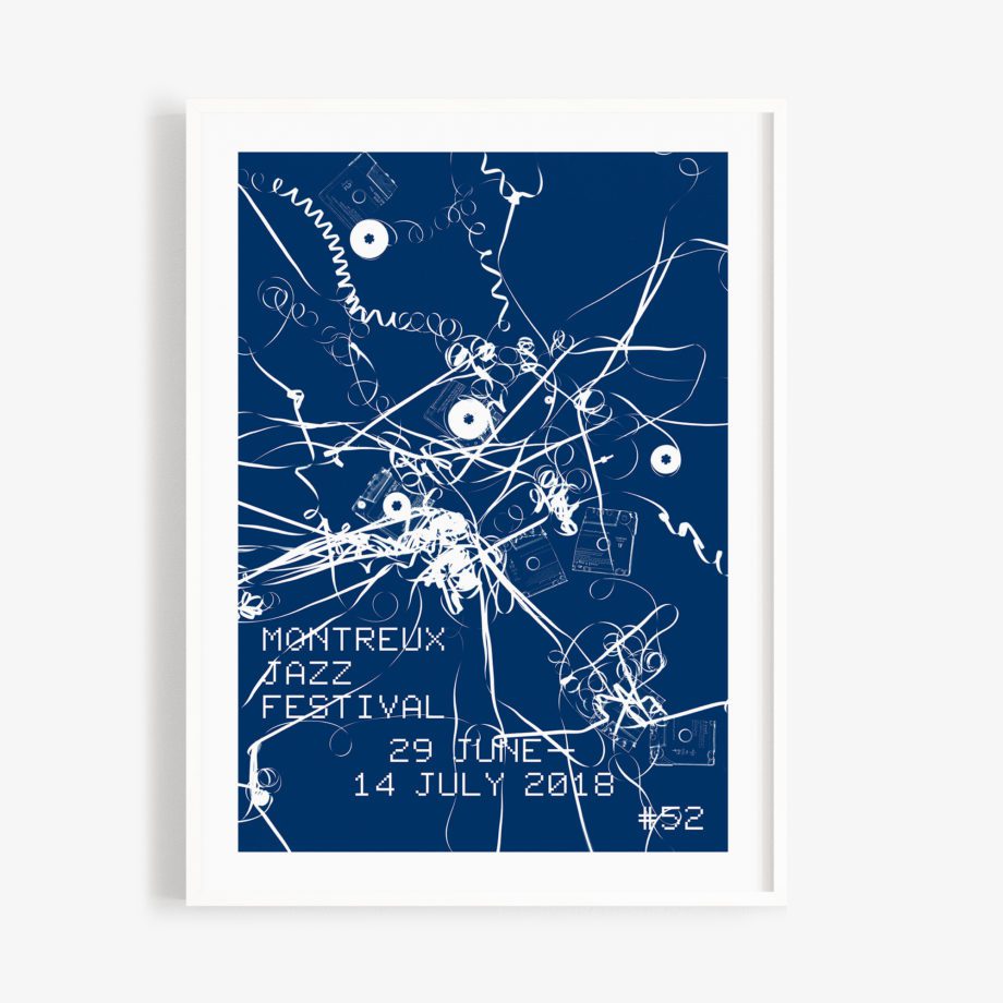 Affiche Christian Marclay 30 x 40 cm Cyanotype