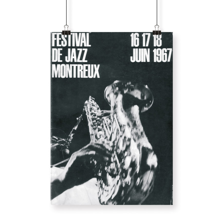 Affiche Giuseppe Pino 1967 Montreux Jazz Festival