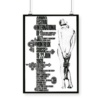 Poster Eric Wondergern, 1969 Montreux Jazz Festival 70x100cm
