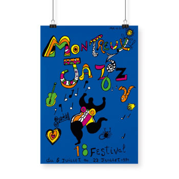 Poster Niki de Saint Phalle, 1984 Montreux Jazz Festival 70x100cm
