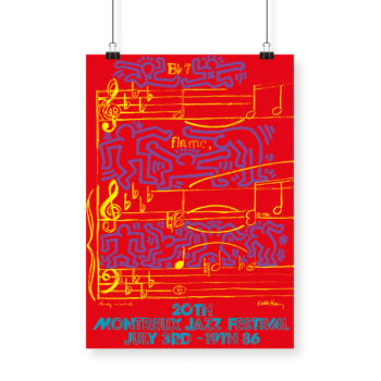 Poster Keith Haring and Andy Warhol, 1986 Montreux Jazz Festival 70x100cm