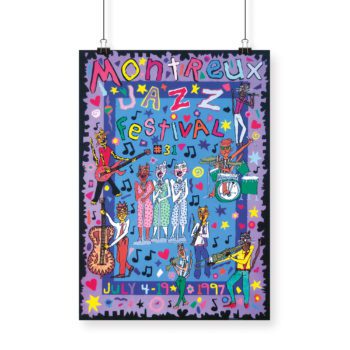 Poster James Rizzi, 1997 Montreux Jazz Festival 70x100cm