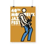 Poster Julian Opie, 2006 - Mustard - Montreux Jazz Shop