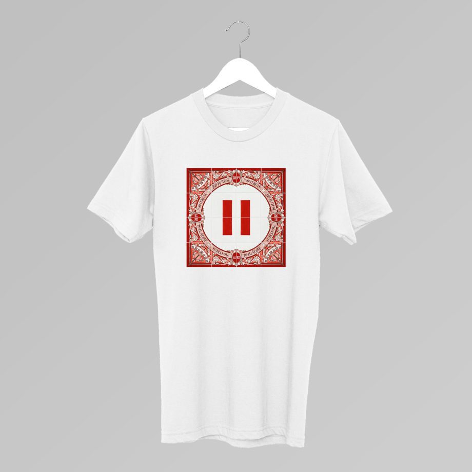 T-shirt Pause Ignasi Monreal 2019 Montreux Jazz Music Festival Blanc et Rouge Pause