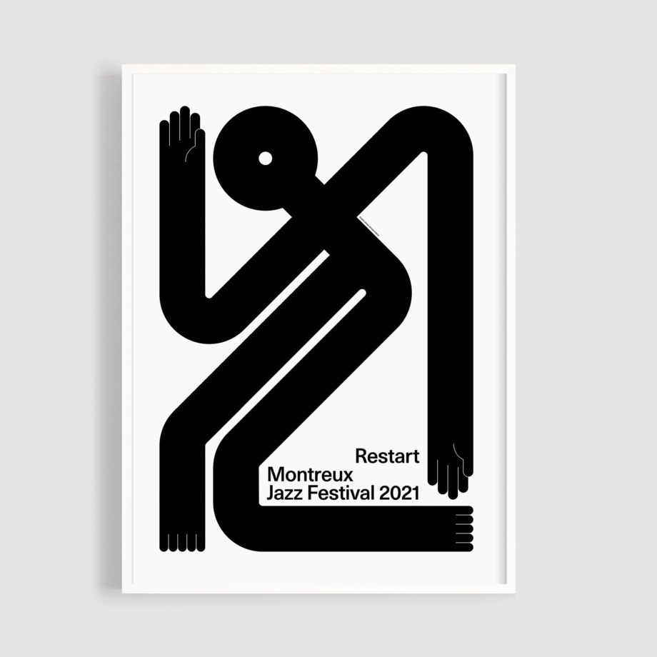 MJF21 Affiche Restart 50x70 Frame - Nicolas Pellerin - Montreux Jazz Music Festival