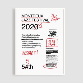 MJF21 Poster Restart 50x70 Frame - Valeria Pernice - Montreux Jazz Music Festival