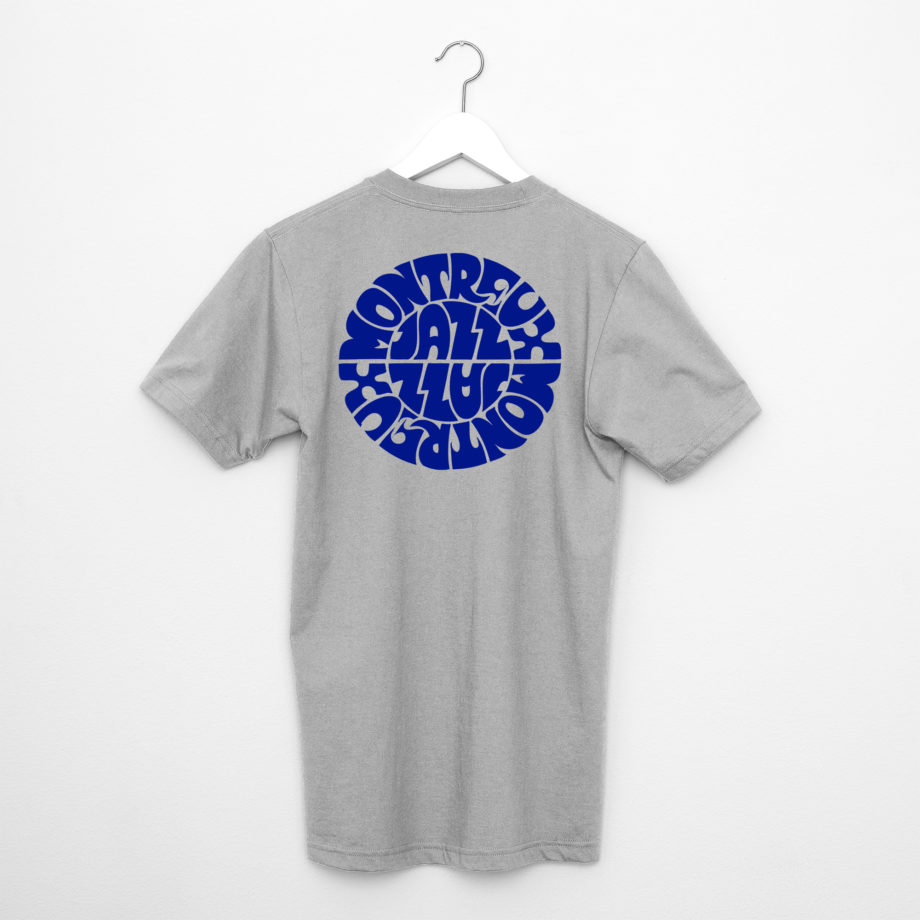 T-shirt gris logo bleu MJF 1972 Montreux Jazz Music Festival