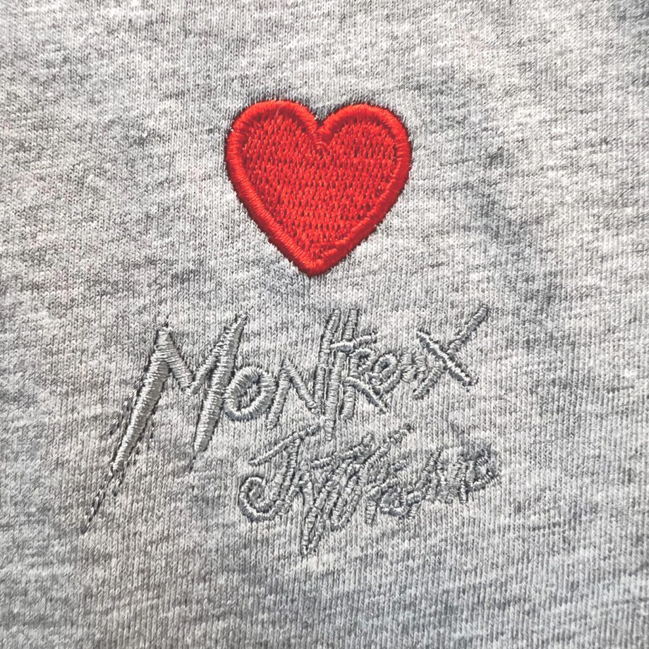 T-shirt GreyLogo Heart Embrodery Montreux Jazz Music Festival