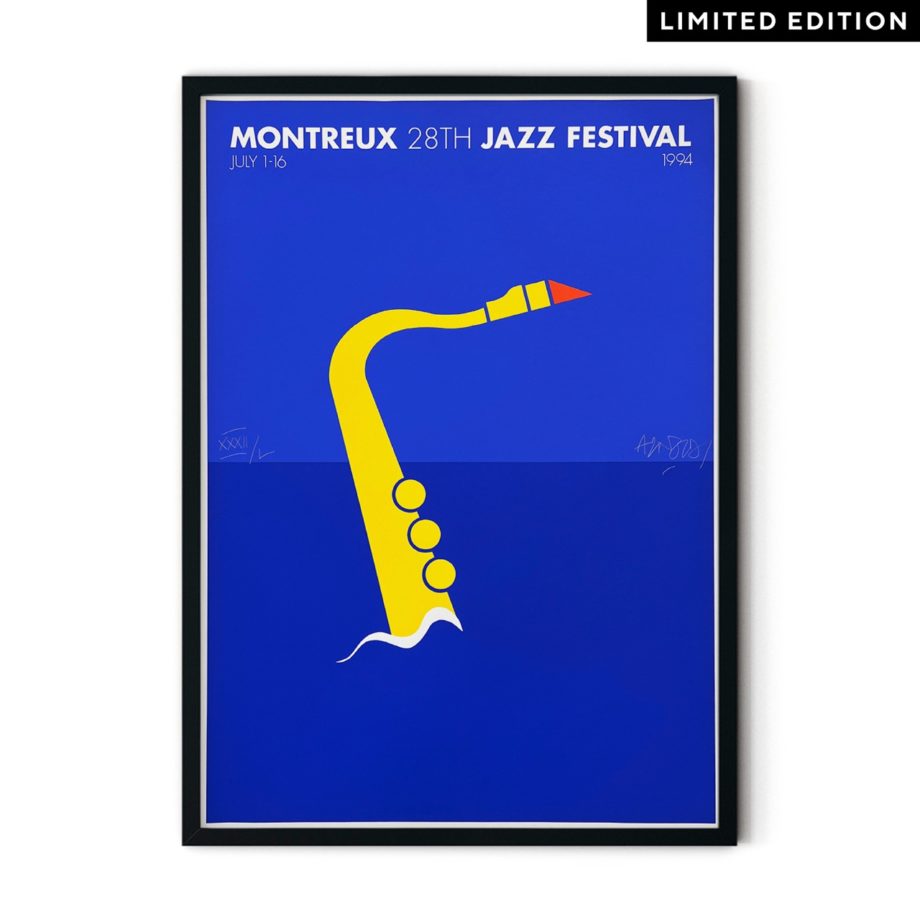 Poster Per Arnoldi, 1994 Montreux Jazz Music Festival. Limited Edition.