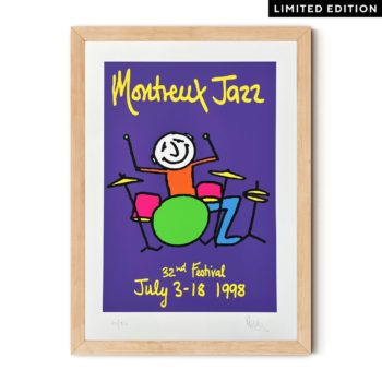 Affiche Édition Limitée Phil Collins 1998 Montreux Jazz Music Festival