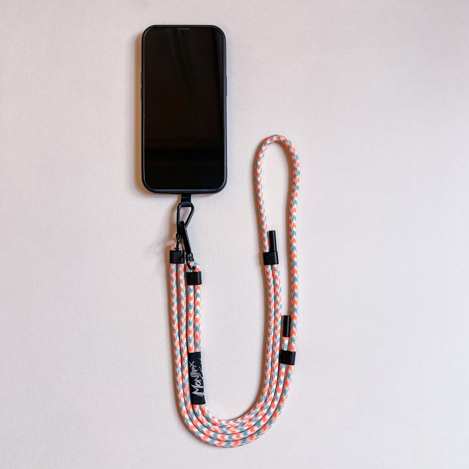 Mobile Strap Montreux Jazz Music Festival. from recycled material, Woven cord in 3 colors.