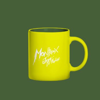 Mug two-tone Acid Green and Olive Green Montreux Jazz Music Festival.