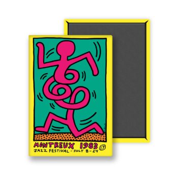 Magnet poster Keith Haring 1983 Yellow Montreux Jazz Music Festival