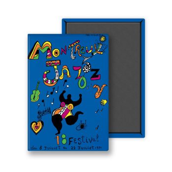 Magnet visuel affiche Niki de Saint Phalle 1984 Montreux Jazz Music Festival