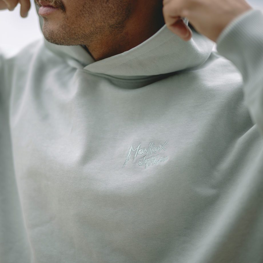 Sweat Capuche avec broderie. Couleur Aloe. Montreux Jazz Music Festival