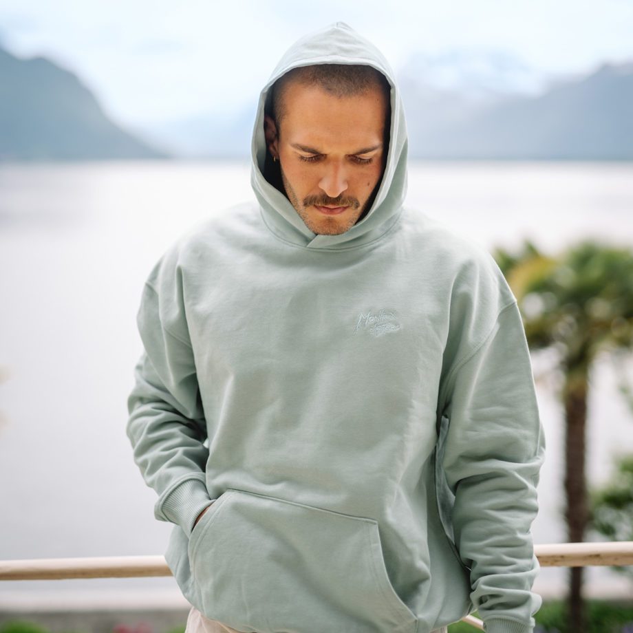 Sweat Capuche avec broderie. Couleur Aloe. Montreux Jazz Music Festival