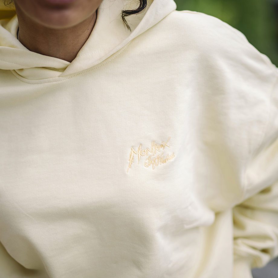 Sweat Capuche avec broderie. Couleur Butter. Montreux Jazz Music Festival