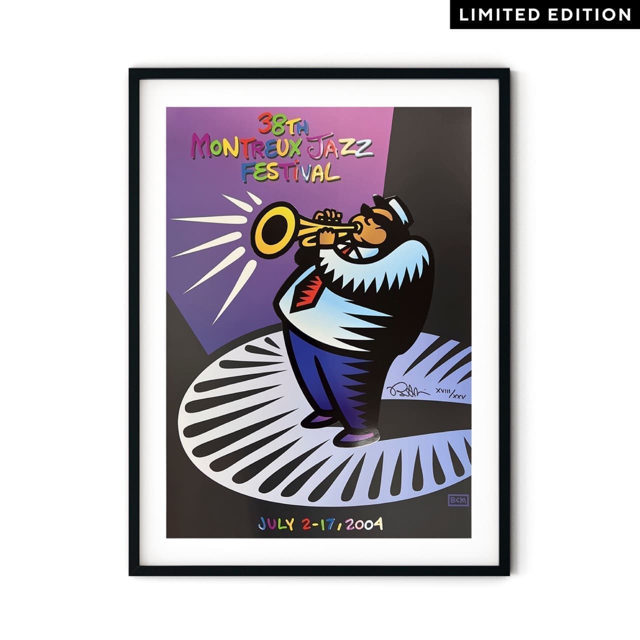 Poster Burton Morris, 2004 - Montreux Jazz Festival Shop