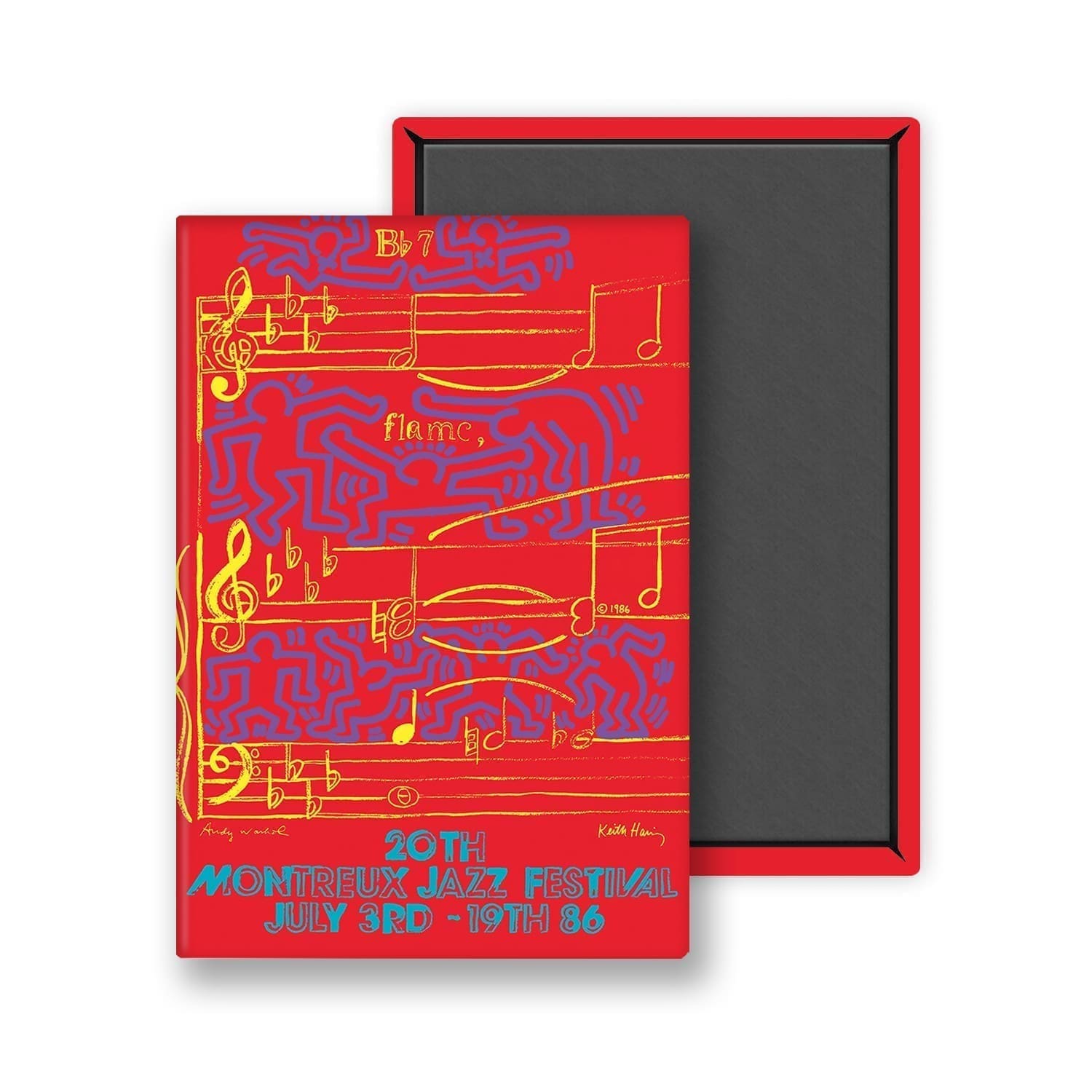 Keith Haring 1986年 マグネット6個セット Magnet Keith Haring and Andy Warhol, 1986 - Montreux Jazz Festival
