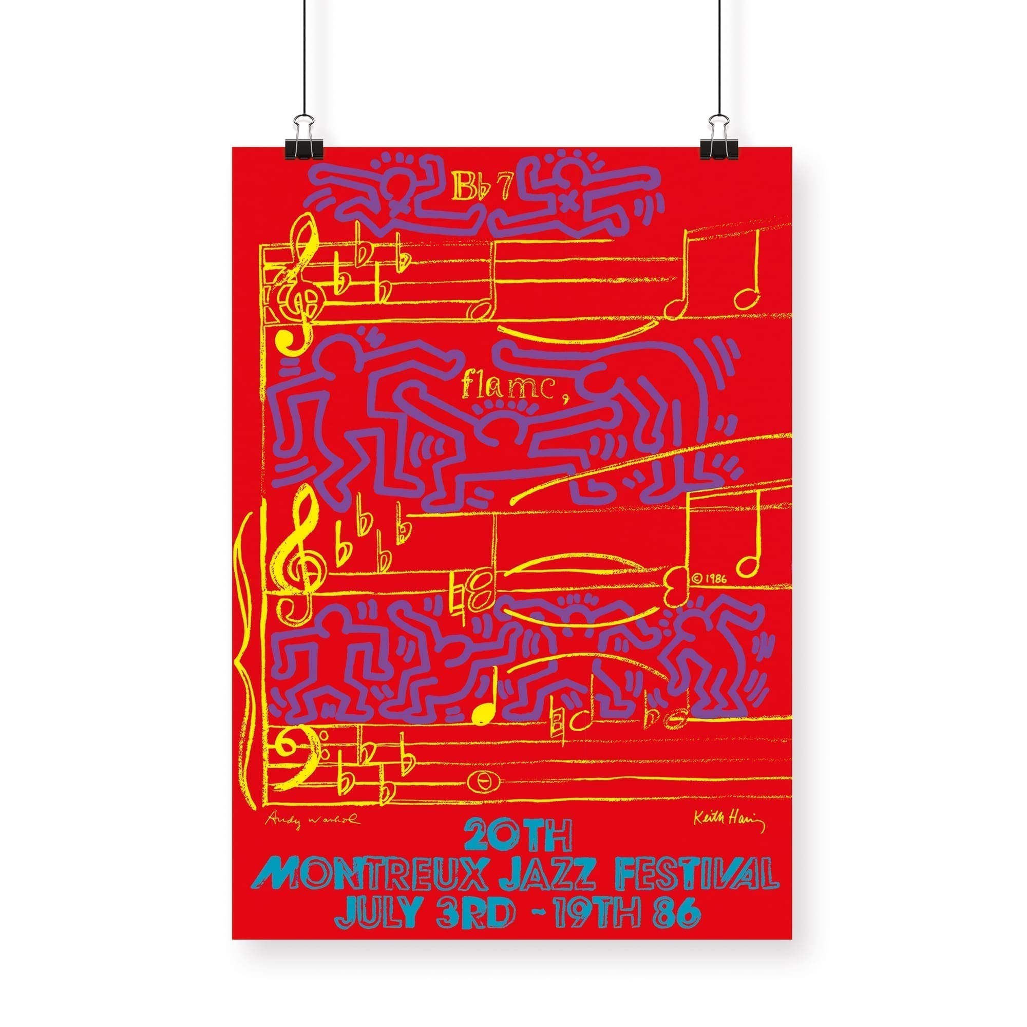 Poster Keith Haring and Andy Warhol, 1986 - Montreux Jazz Festival