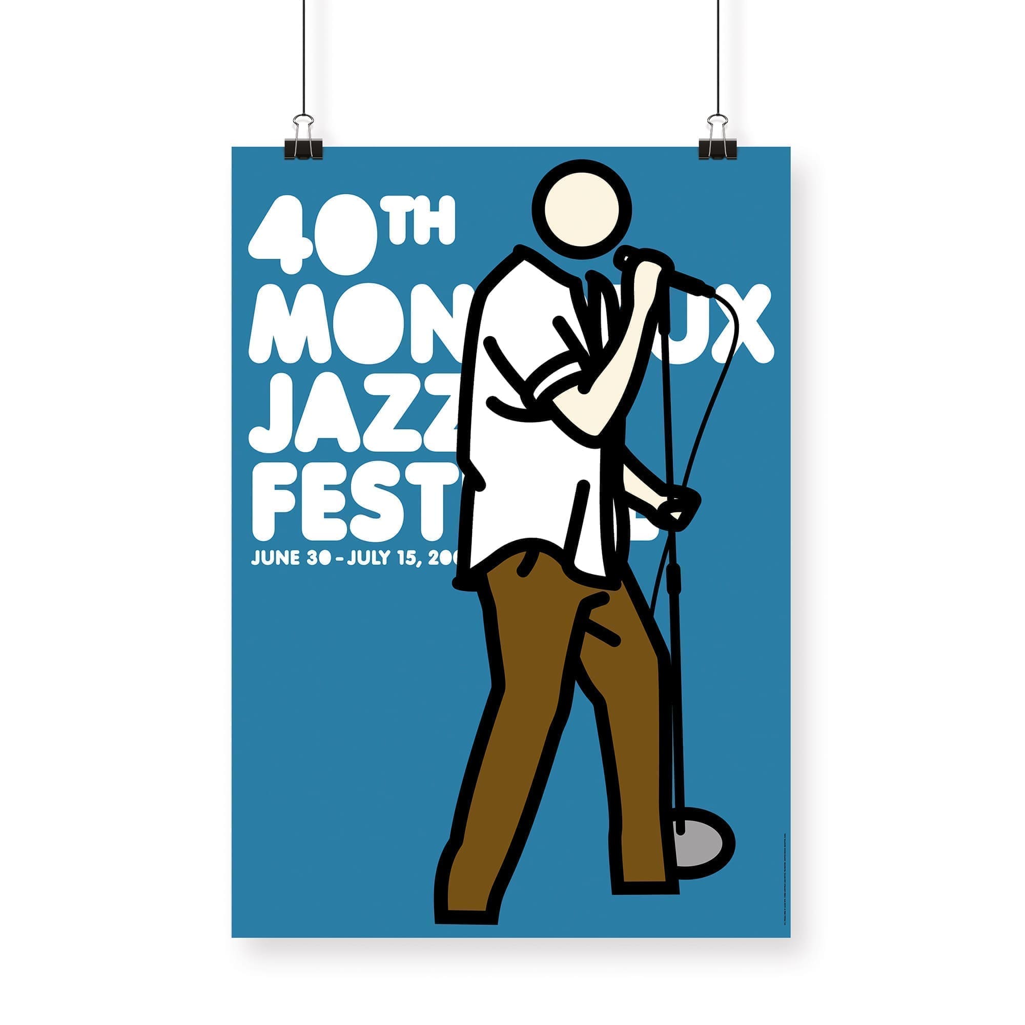 Poster Julian Opie, 2006 - Blue - Montreux Jazz Festival Shop