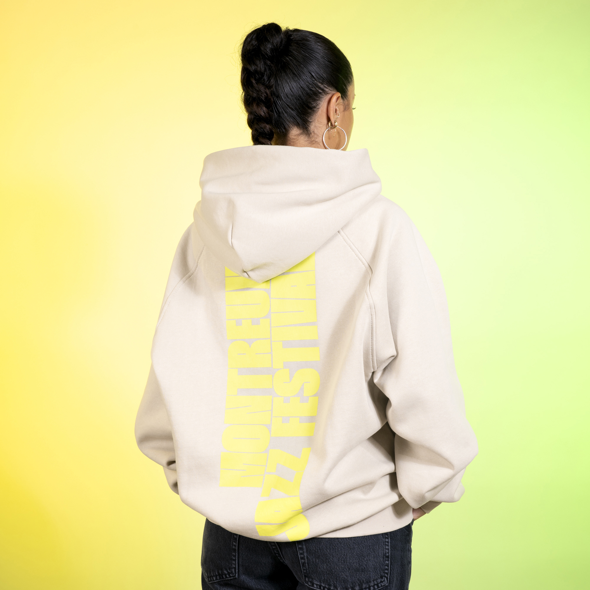 Hoodie Oversized 60, Sable Jaune Fluo